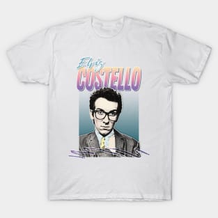 Retro Elvis Costello 80s Fanart Design T-Shirt